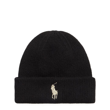 Polo Ralph Lauren Signature Pony Wool Beanie Polo Black / Gold Pp
