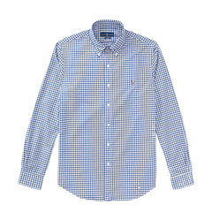Polo Ralph Lauren Slim Fit Gingham Oxford Shirt Royal / White