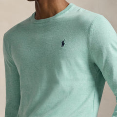 Polo Ralph Lauren Slim Fit Textured Cotton Sweater Green Swallow Heather - Parasol Store