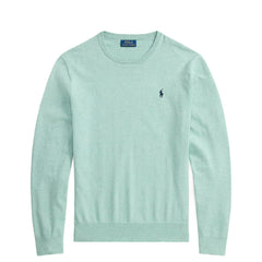 Polo Ralph Lauren Slim Fit Textured Cotton Sweater Green Swallow Heather - Parasol Store