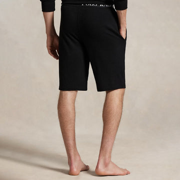 Polo Ralph Lauren Slim French Terry Sleep Short Polo Black - Parasol Store