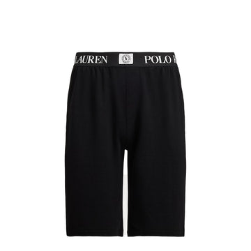 Polo Ralph Lauren Slim French Terry Sleep Short Polo Black - Parasol Store