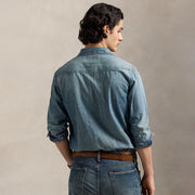 Polo Ralph Lauren Slub Denim Western Shirt RL Western - Parasol Store