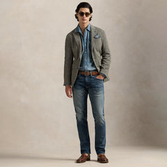 Polo Ralph Lauren Slub Denim Western Shirt RL Western - Parasol Store