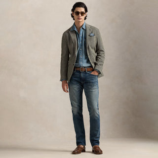 Polo Ralph Lauren Slub Denim Western Shirt RL Western - Parasol Store