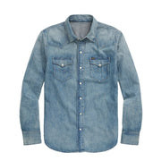 Polo Ralph Lauren Slub Denim Western Shirt RL Western - Parasol Store