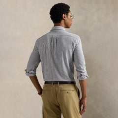 Polo Ralph Lauren Striped Knit Oxford Shirt Newport Navy / White - Parasol Store