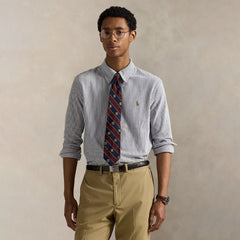 Polo Ralph Lauren Striped Knit Oxford Shirt Newport Navy / White - Parasol Store