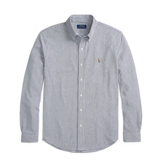 Polo Ralph Lauren Striped Knit Oxford Shirt Newport Navy / White