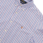 Polo Ralph Lauren Striped Oxford Shirt Blue Pink Multi - Parasol Store