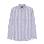 Polo Ralph Lauren Striped Oxford Shirt Blue Pink Multi - Parasol Store