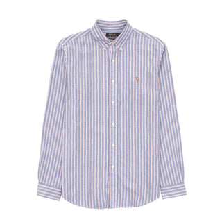 Polo Ralph Lauren Striped Oxford Shirt Blue Pink Multi - Parasol Store