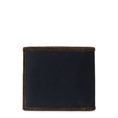 Polo Ralph Lauren Suede-Trim Billfold Wallet Newport Navy / Brown