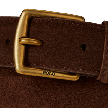 Polo Ralph Lauren Suede Dress Belt Dark Brown