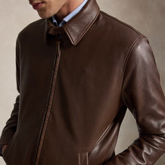 Polo Ralph Lauren The Bayville Leather Jacket Bison Brown