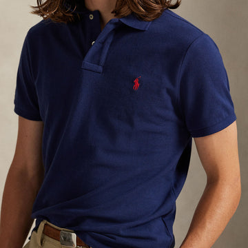 Polo Ralph Lauren The Iconic Custom Slim Fit Mesh Polo Newport Navy / C3870