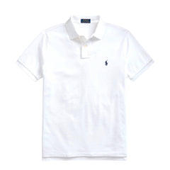 Polo Ralph Lauren The Iconic Custom Slim Fit Mesh Polo White