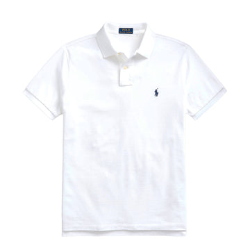 Polo Ralph Lauren The Iconic Custom Slim Fit Mesh Polo White