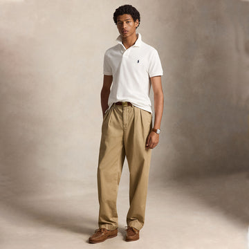 Polo Ralph Lauren The Iconic Custom Slim Fit Mesh Polo White