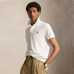 Polo Ralph Lauren The Iconic Custom Slim Fit Mesh Polo White