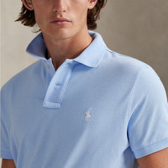 Polo Ralph Lauren The Iconic Mesh Polo Shirt Office Blue - Parasol Store