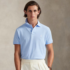 Polo Ralph Lauren The Iconic Mesh Polo Shirt Office Blue - Parasol Store