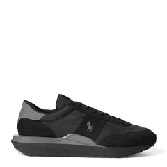 Polo Ralph Lauren Train 89 Nubuck & Oxford Trainer Black / Grey - Parasol Store