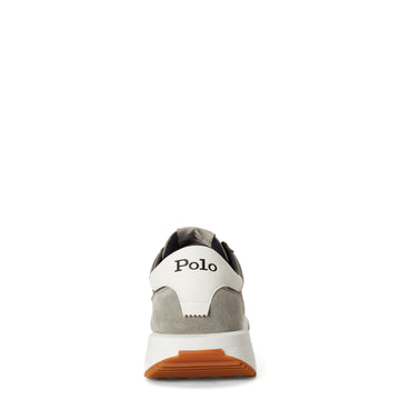 Polo Ralph Lauren Train 89 Suede Paneled Sneaker Earth Grey