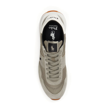Polo Ralph Lauren Train 89 Suede Paneled Sneaker Earth Grey