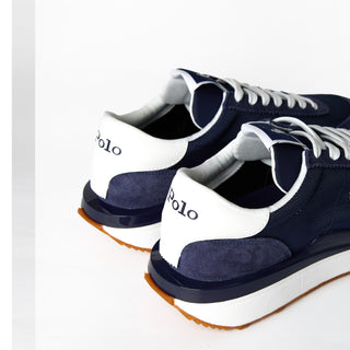 Polo Ralph Lauren Train 89 Suede / Oxford Trainer Navy / Multi PP - Parasol Store