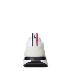 Polo Ralph Lauren Train 89 Suede & Oxford Trainer White / Navy / Red - Parasol Store