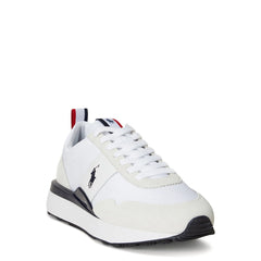 Polo Ralph Lauren Train 89 Suede & Oxford Trainer White / Navy / Red - Parasol Store