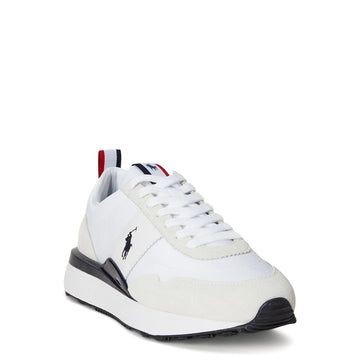 Polo Ralph Lauren Train 89 Suede & Oxford Trainer White / Navy / Red - Parasol Store