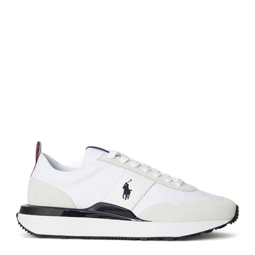 Polo Ralph Lauren Train 89 Suede & Oxford Trainer White / Navy / Red - Parasol Store