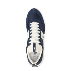 Polo Ralph Lauren Train 89 Suede and Oxford Trainer Navy / Deckwash White