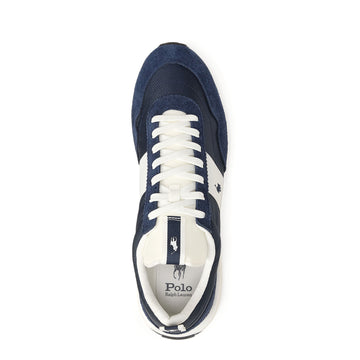 Polo Ralph Lauren Train 89 Suede and Oxford Trainer Navy / Deckwash White
