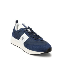 Polo Ralph Lauren Train 89 Suede and Oxford Trainer Navy / Deckwash White