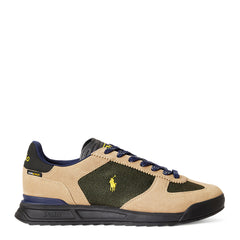 Polo Ralph Lauren Varick Suede Paneled Sneaker Estate Olive Multi