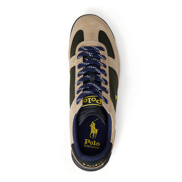 Polo Ralph Lauren Varick Suede Paneled Sneaker Estate Olive Multi