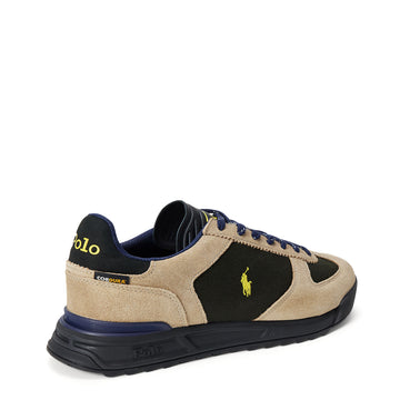 Polo Ralph Lauren Varick Suede Paneled Sneaker Estate Olive Multi