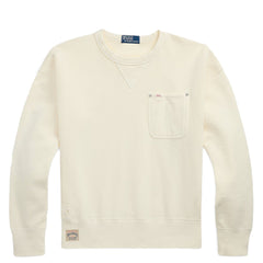 Polo Ralph Lauren Vintage Fit Fleece Pocket Sweatshirt Deckwash White
