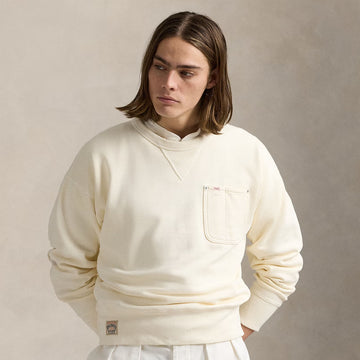 Polo Ralph Lauren Vintage Fit Fleece Pocket Sweatshirt Deckwash White - Parasol Store
