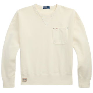 Polo Ralph Lauren Vintage Fit Fleece Pocket Sweatshirt Deckwash White - Parasol Store
