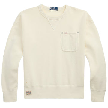 Polo Ralph Lauren Vintage Fit Fleece Pocket Sweatshirt Deckwash White - Parasol Store