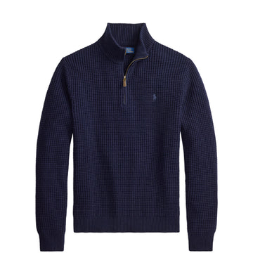 Polo Ralph Lauren Waffle-Knit Wool-Cotton Jumper Hunter Navy