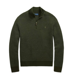 Polo Ralph Lauren Washable Wool Quarter-Zip Sweater Olive Combo - Parasol Store