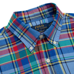 Polo Ralph Lauren Oxford Check Shirt Blue / Red Multi - Parasol Store