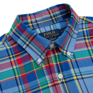 Polo Ralph Lauren Oxford Check Shirt Blue / Red Multi - Parasol Store