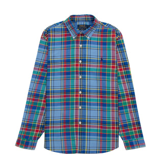 Polo Ralph Lauren Oxford Check Shirt Blue / Red Multi - Parasol Store