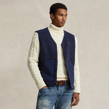 Polo Ralph Lauren Wind-Blocking Hybrid Gilet Newport Navy / Navy